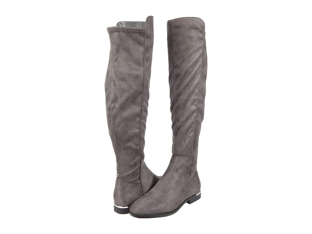 NINE WEST WOMEN'S ALLAIR2 OVER-THE-KNEE BOOT, DARK GREY, 9.5
